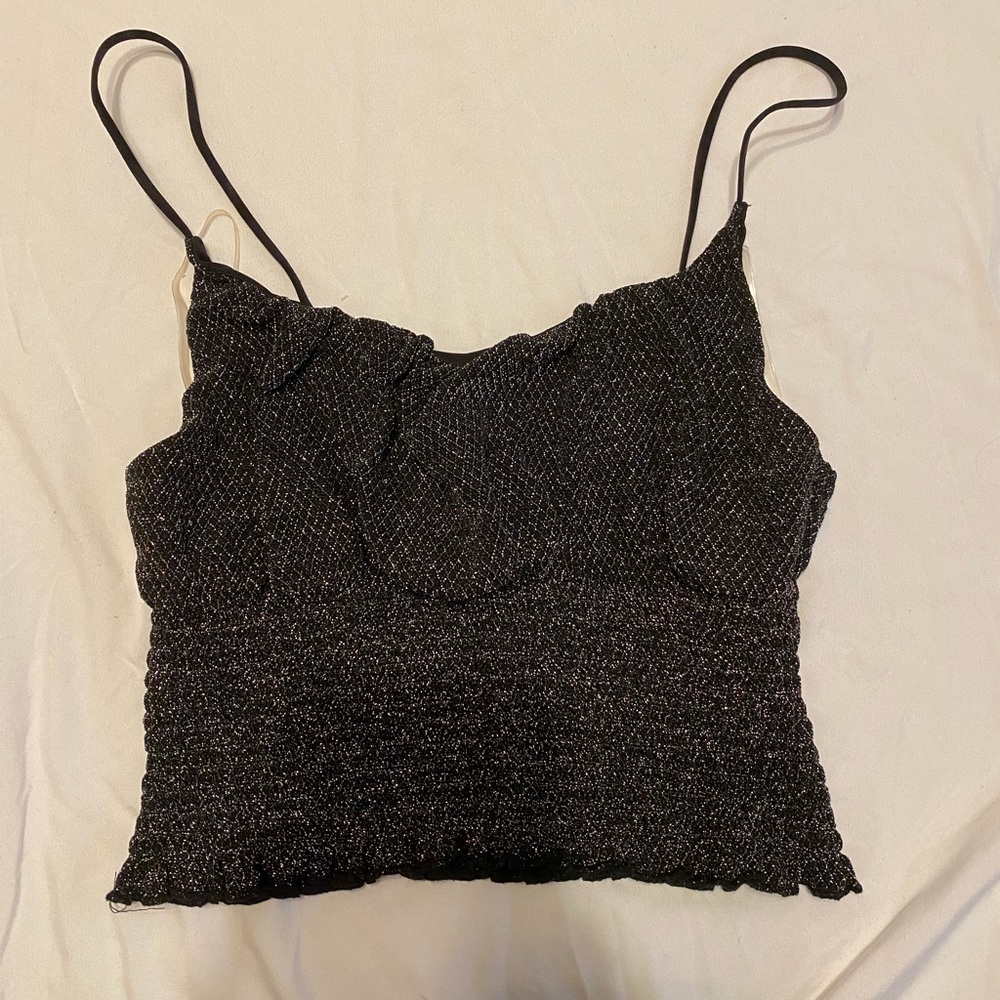Sparkly black tank top